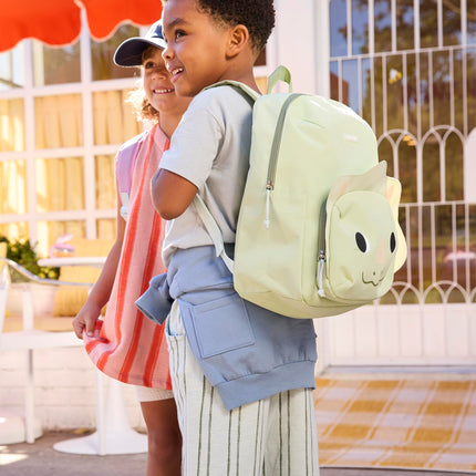Skip Hop Toddler Backpack with Adjustable Padded Straps, Front Zip Pocket and Side Bottle Pocket, Fits School Size Folders, Besties Squad, Dino, Age 3+
