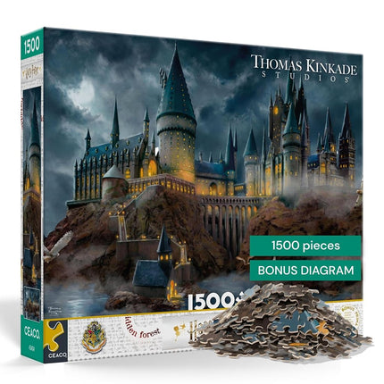 Ceaco - Thomas Kinkade - Harry Potter - Château de Poudlard - Puzzle de 1500 pièces