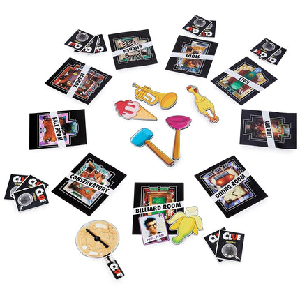Giant Clue Classic Mystery Party Retro Board Game Summer Toy with Large Rooms, Giant Cards, and Foam Tools, for Kids and Families Ages 8 and up