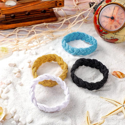 World End Imports White Cotton Sailor Knot Bracelet (Medium)