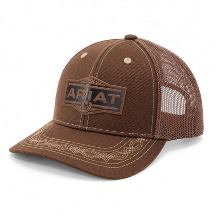 ARIAT Men's Vintage Logo Cap, Brown, Brown, One Size