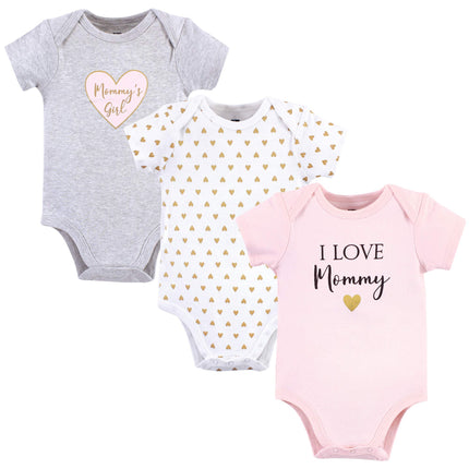 Hudson Baby Unisex Baby Cotton Bodysuits, Girl Mom