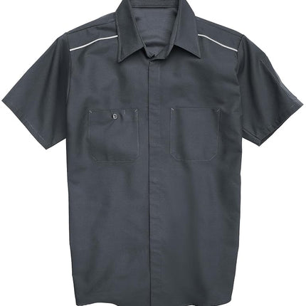 Red Kap Men's Short Sleeve Pro Airflow Work Shirt, Charcoal, XX-Large, Charcoal, XXXL