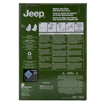 Plasticolor Jeep Sideless Seat Cover Black/White (008581R01)