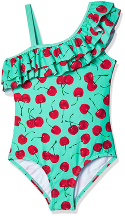 Kanu Surf Girls' Morgan Floral Ruffle One-Shoulder