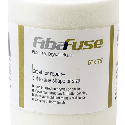 FibaFuse FDW9018-U 6" X 75' Paperless Drywall Repa