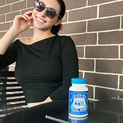 Zellies Xylitol Sugar Free Cool Mint Breath Mints | Non-Gmo, Low-Calorie, Gluten Free, Vegan & Kosher Mints (250 Count - Pack Of 1)