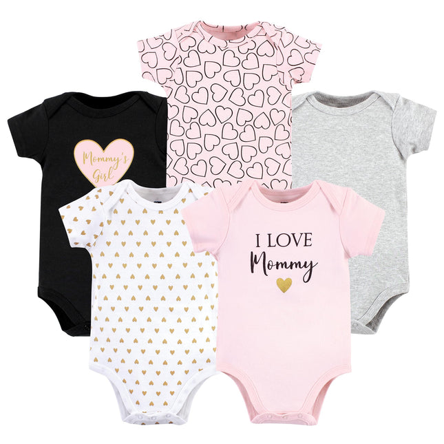 Hudson Baby Baby Cotton Bodysuits, Girl Mommy, New