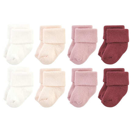Hudson Baby Unisex Baby Cotton Rich Newborn and Terry Socks, Solid Blush Pink, 6-12 Months, Solid Blush Pink, 6-12 Months