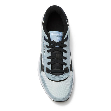 Zapatillas Reebok Classic Leather para hombre, Luna/Negro/Azul Marino Vector, 8 UK