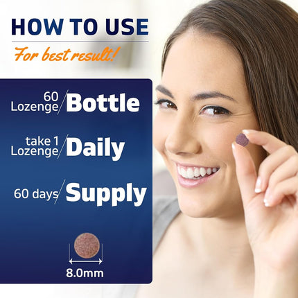 Vitamatic Methyl B12 (Methylcobalamin) 10,000 mcg 60 Lozenges - Superior Source of Vitamin B12