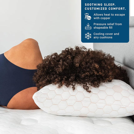 Molecule CopperWELL Cooling Gel Memory Foam Adjustable Pillow, Standard