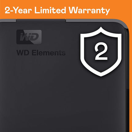 Disco duro externo portátil WD Elements de 1 TB, interfaz USB 3.0, almacenamiento externo portátil, Plug-and-Play, USB 3.2 Gen 1 de supervelocidad, formateado para PC y Mac, negro