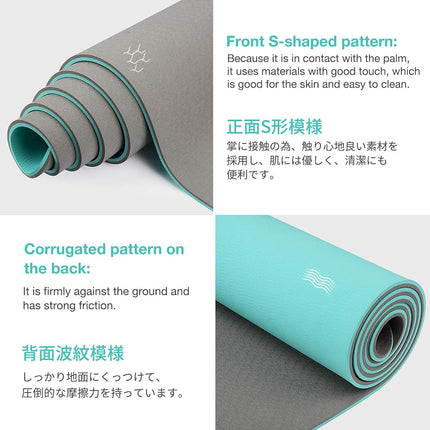 Gruper Yoga Mat Non Slip, Eco Friendly Fitness Exercise Mat with Carrying Strap,Pro Yoga Mats for Women,Workout Mats for Home, Pilates and Floor Exercises (Carbon Gray, 0.24 * 24 * 72 Inches)