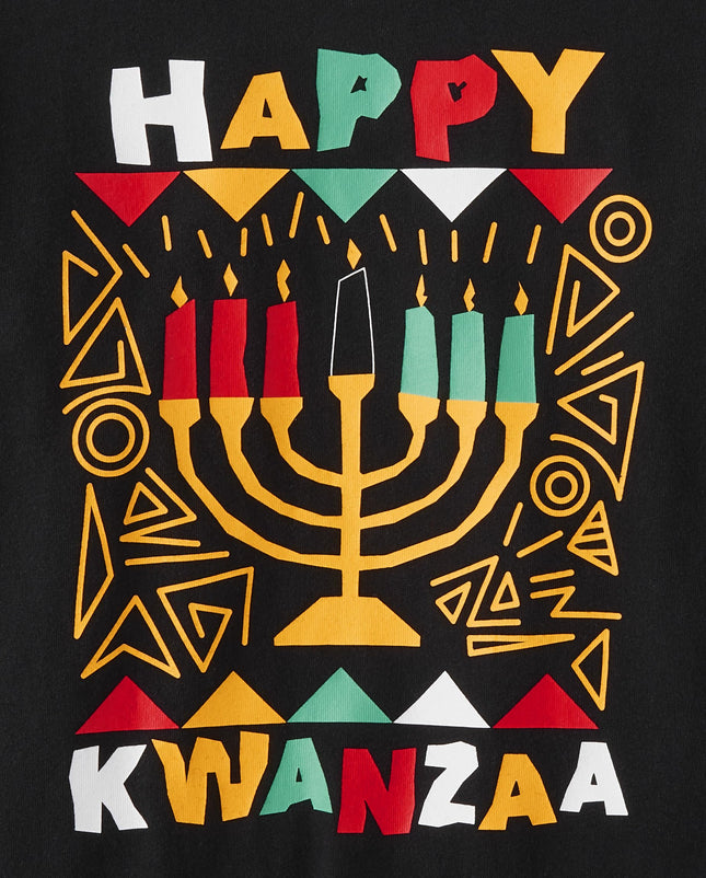 The Children's Place Baby and Toddler Long Sleeve Kwanza Graphic T-Shirt, Kwanza Family, 18-24 Months