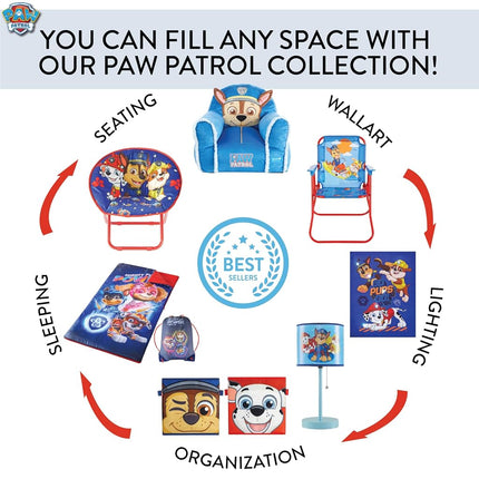 Nickelodeon Paw Patrol The Mighty Movie, Chase,Skye, and Marshall 2 Piece Drawstring Sling Carry Bag with Sleeping Slumber Bag,30"x54"
