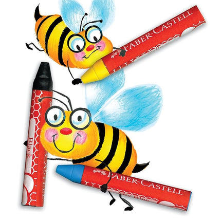 Faber-Castell Beeswax Crayons in Durable Storage Case, 12 Vibrant Colors