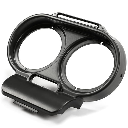 Cache de jauge HECASA compatible avec Harley-Davidson Road Glide 1998-2013, tableau de bord, carénage supérieur, carénage de tachymètre, garniture de lunette de jauge de vitesse, noir, remplacement pour 67923-98B 21906