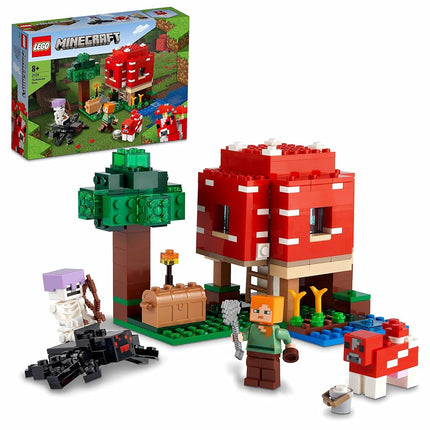 LEGO Minecraft The Mushroom House Set, Building To