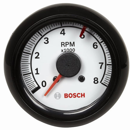 Bosch Actron SP0F000022 Sport II 2-5/8" Tachometer (White Dial Face, Black Bezel)