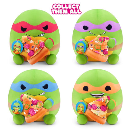 Snackles 35 cm Plush Teenage Mutant Ninja Turtles Edition by ZURU, Cuddly Squishy Comfort Plush with Teenage Mutant Ninja Turtles theme and Pizza Snack Accessory (Donatello)