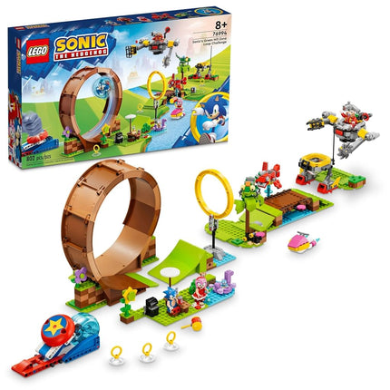 Jeu de Construction LEGO Sonic The Hedgehog Défi du Looping de la Zone de Green Hill de Sonic, Jouet Sonic Adventure avec 9 Personnages Sonic et ses Amis, Cadeau Amusant pour les Joueurs et Jeunes Fans de 8 Ans, 76994