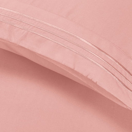 Elegant Comfort Luxury Ultra-Soft 2-Piece Pillowcase Set - 1500 Premium Hotel Quality Microfiber Double Brushed - Wrinkle Resistant, Standard/Queen, Dusty Rose