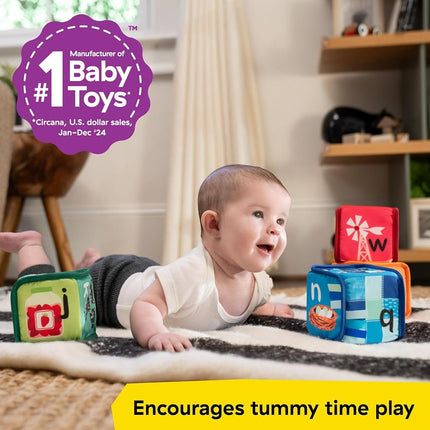 Baby Einstein Alpha Stacks Soft Blocks, Multisensory and Lightweight, Ages 3 Months and Up