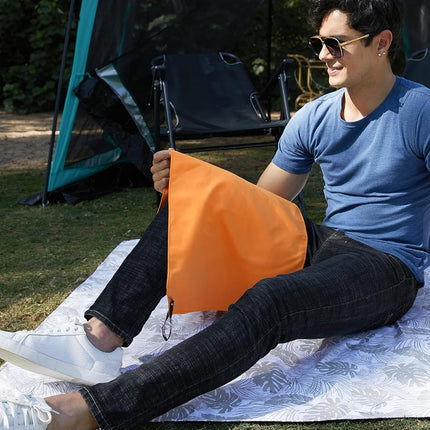 Rainleaf Serviette Microfibre Parfaite pour les Voyages, le Sport et la Plage. Séchage Rapide - Super Absorbante - Ultra Compacte. Idéale pour le Camping, la Randonnée, la Salle de Sport, la Plage, la Natation, le Yoga, Orange, 76 X 152 cm.