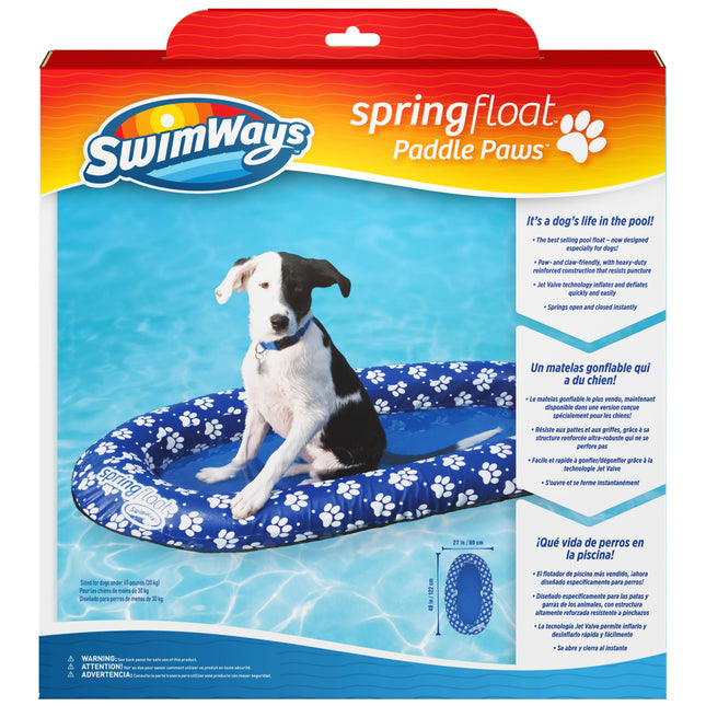 SwimWays Paddle Paws Spring Float Dog Raft, Small 