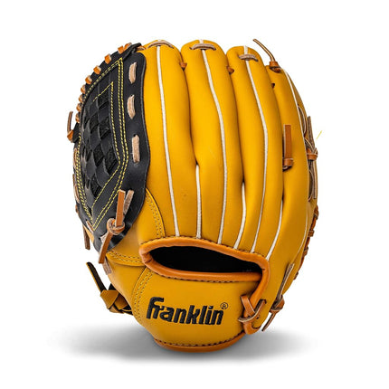 Franklin Sports Baseball and Softball Glove - Field Master - Baseball and Softball Mitt, 12" - Trapeze Web, Tan