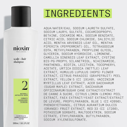 Nioxin System 2 Cleanser, 300 Ml