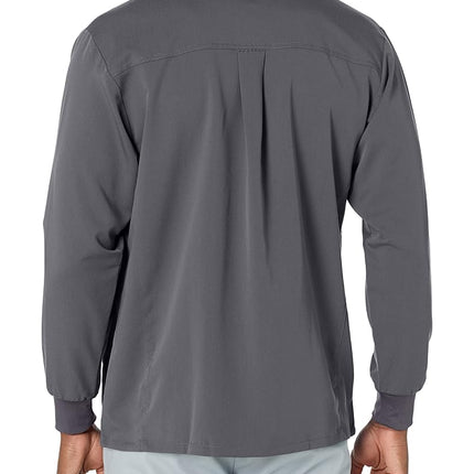 WonderWink Men's Warm-up Jacket, Pewter, 4X-Large