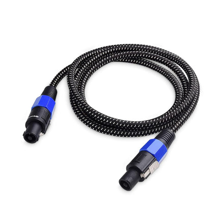 Cable Matters 2-Pack, Premium Braided 12AWG Speaker Cable 6 ft Compatible with Speakon NL4FC Port