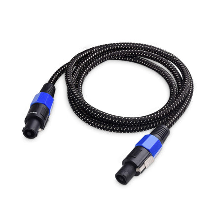 Cable Matters (Lot de 2), Câble de haut-parleur tressé Premium 12AWG 1,8 m compatible avec port Speakon NL4FC