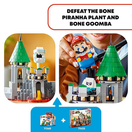 LEGO Super Mario Dry Bowser Castle Battle Expansion Set, Buildable Game with 5 Super Mario Figures, Collectible Playset to Combine with a Starter Course, Super Mario Gift Set for Kids Ages 8-10, 71423