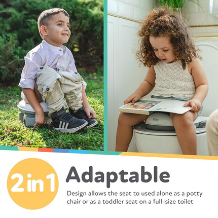 Nuby Go Potty Portable Toddler Toilet, Non-Slip, Travel Ready, Splash Guard, Suitable for 18+ Months (20 Disposable Bags Included)