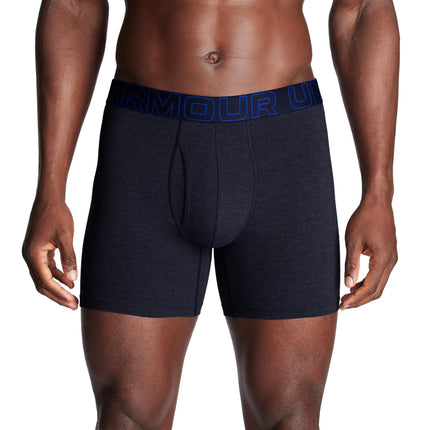 Under Armour Men's Performance Cotton 6-inch Boxerjock 3-Pack, Midnight Navy - Core, L