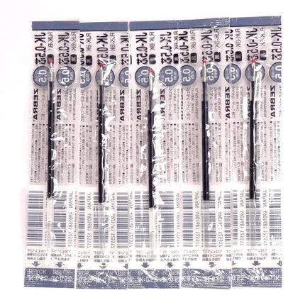 Zebra JK-0.5 Black Ink Refill (RJK-BK), 0.5mm, for Sarasa Multicolor gel ballpoint pen, × 5 Pack/total 5 pcs (Japan Import) [Komainu-Dou Original Package]
