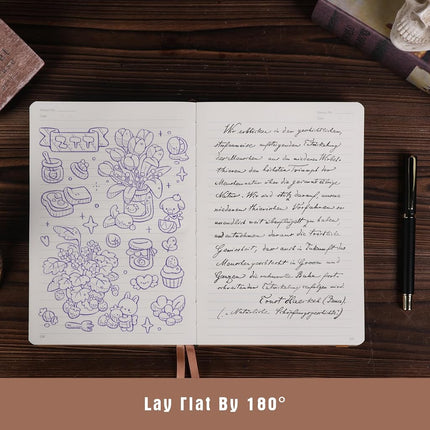 TIEFOSSI Lined Journal Notebook for Women Men, Leather Journal with Pen, A5 Evil Eye Hardcover Notebook for Work, Journaling, Travel & School, 100 GSM Thick Paper, 320 Numbered Pages, 15.8 x 21 cm