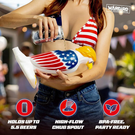 Warbird Eagle Beer Bong Funnel - American Drinking Funnel & Shotgun Tool
