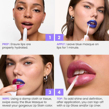 Wonderskin Wonder Blading All Day Lip Stain Peel Off Masque - Long Lasting, Waterproof & Transfer Proof Lip Tint, Matte Finish Peel Off Makeup (Adore Masque)