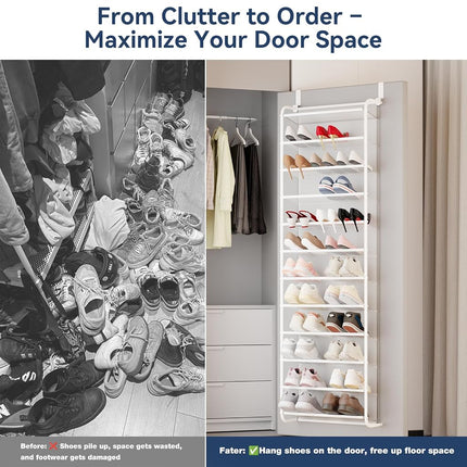 Whitmor, White 36-Pair Over The Door Shoe Organizer