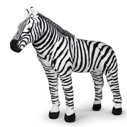 Melissa & Doug Giant Striped Zebra - Lifelike Stuffed Animal (Nearly 3 feet Tall)
