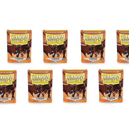 10 Packs Dragon Shield Matte Copper Standard Size 100 ct Card Sleeves Display Case