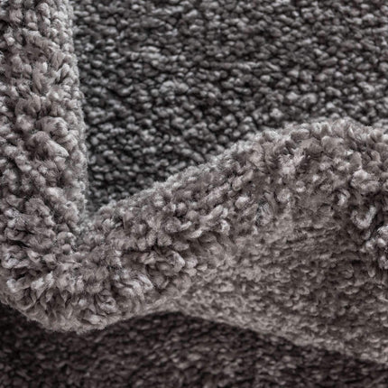 Unique Loom Solo Collection Plush Casual Gray Area Rug (3' x 5')