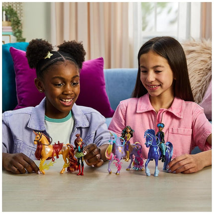 Unicorn Academy, Isabel & River Power of Friendship Set with Translucent Saddle and 2 Power Accessories, Dolls and Unicorn Toys for Girls Aged 4 and up, Metallic