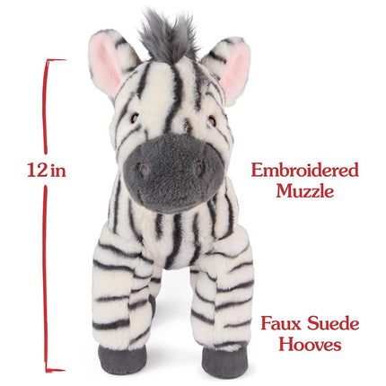 GUND Gemma Zebra Plush, Zebra Stuffed Animal for Ages 1 and Up, Gray/White, 12"
