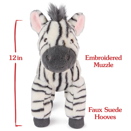 GUND Gemma Zebra Plush, Zebra Stuffed Animal for Ages 1 and Up, Gray/White, 12"