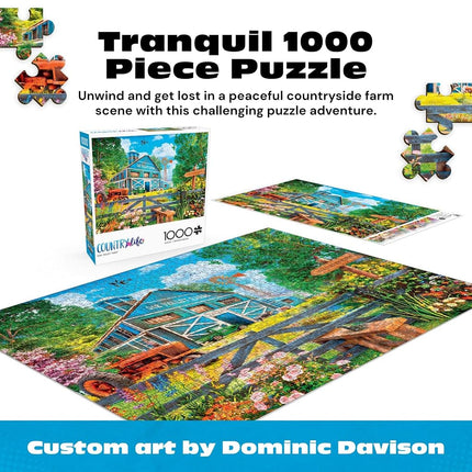 Buffalo Games - Country Life - Oak Valley Farm - 1000 Piece Jigsaw Puzzle for Adults Challenging Puzzle Perfect for Game Nights - Finished Size 26.75 x 19.75